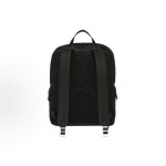 PRADA Re-Nylon enamel metal triangular logo zipper opening backpack, medium size for men, black
